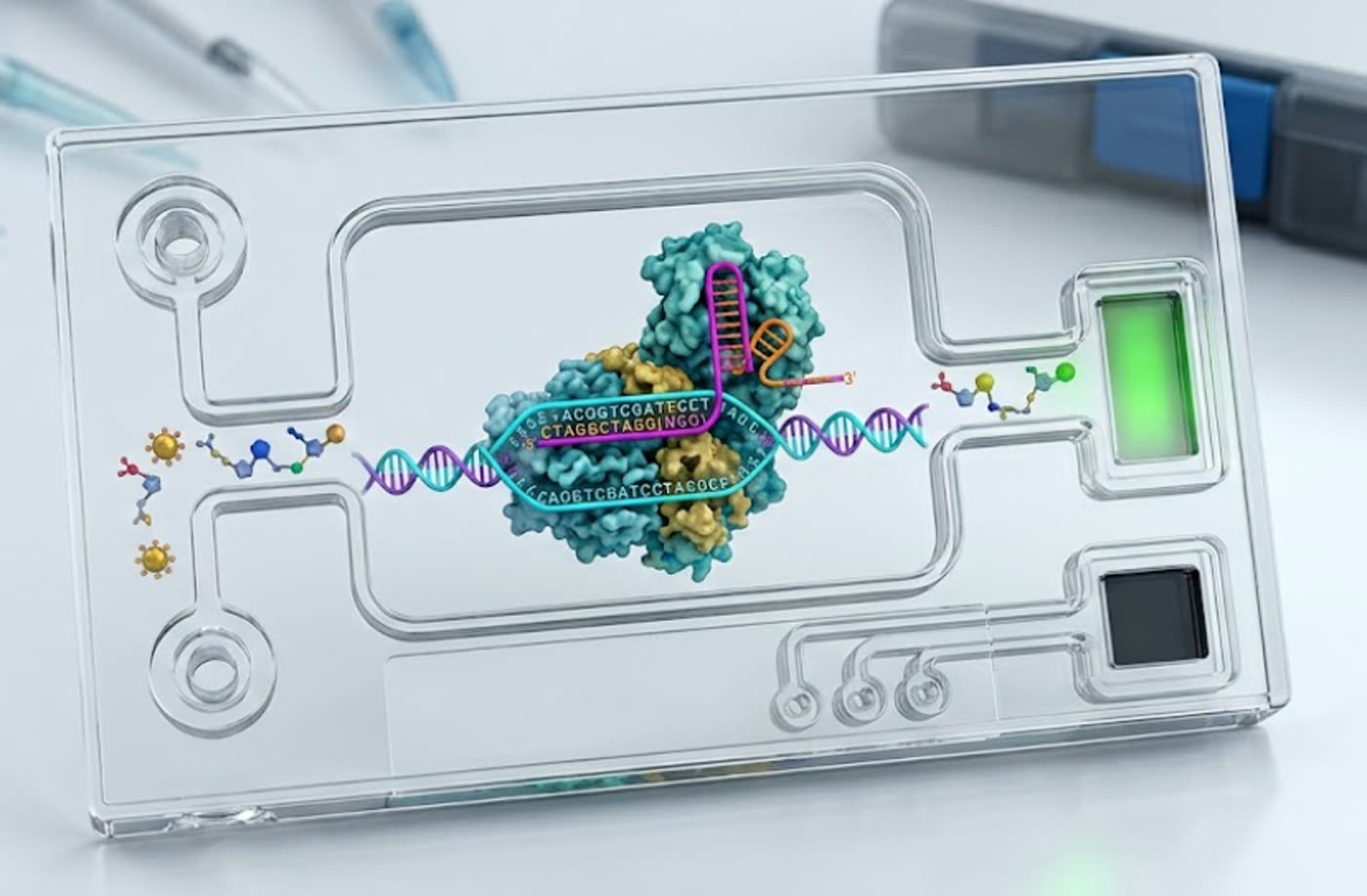 CRISPR and isothermal detection chemistry